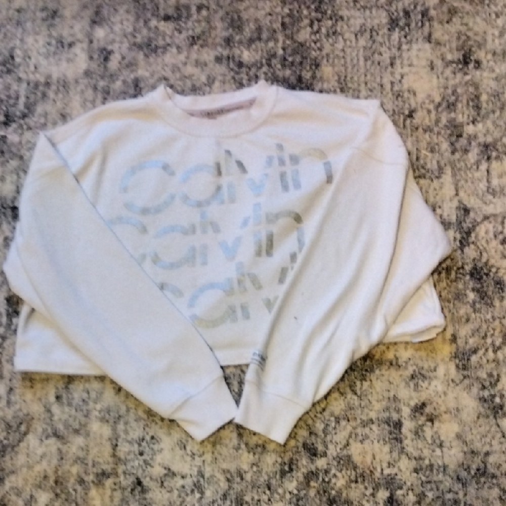 Calvin Klein White Logo Sweatshirt